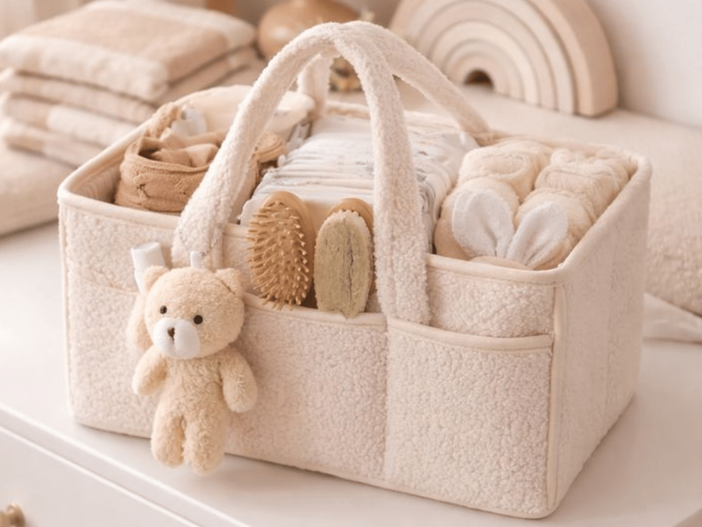 organizador de fralda assadura em bebe